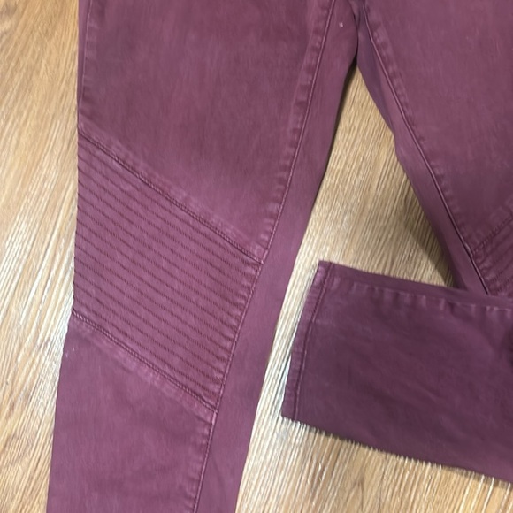 American Eagle Outfitters Maroon Pants Skinny Cropped Stretch Pants Burgundy 6 - Picture 4 of 10